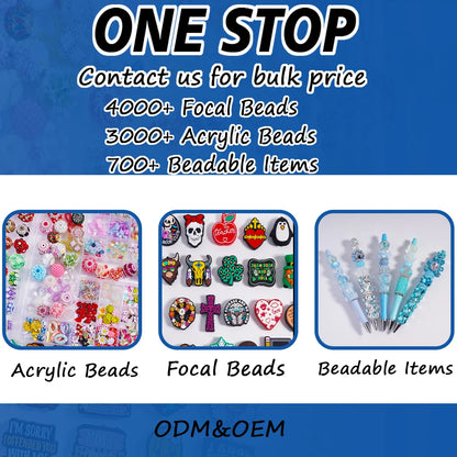 Shiny Rhinestones and Round Solid Color Acrylic Pinecone Beads for DIY Jewelry Making