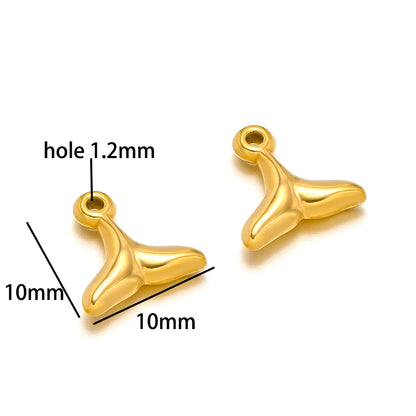 Special Design 18k Gold Plated Stainless Steel Fishtail Star Charm Pendant for Jewelry Making Accessories