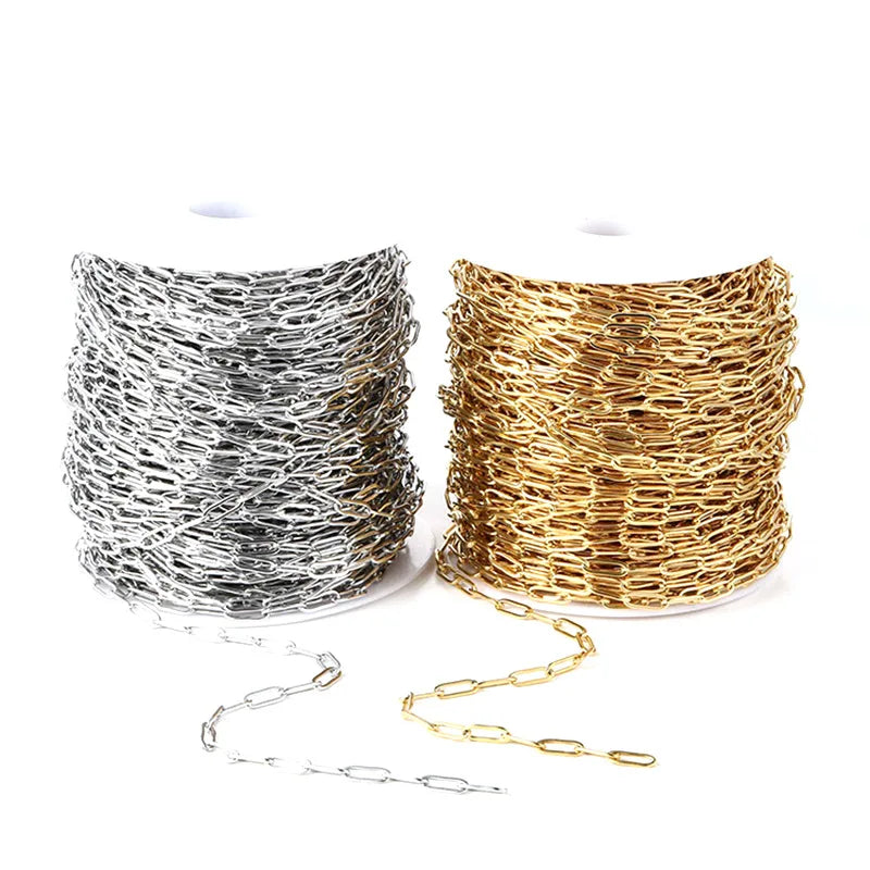 A718 Fashion Gold Silver Color Stainless Steel Chain,hot Necklace Bracelet Diy Chain Jewelry Accessory