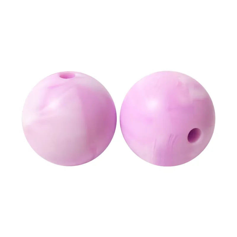 100PCS Custom Wholesale 9mm 12mm 15mm Food Grade BPA Free Baby Chew Teether Silicone DIY Beads for Pen Making Accessories