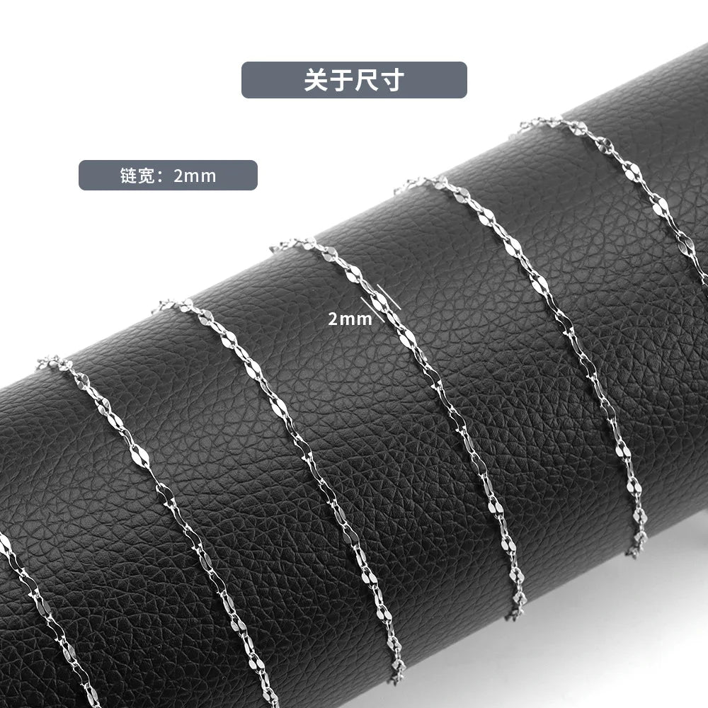 A8010 Hot Stainless Steel Chain Rose Gold Plated Chain Gold Silver Jewelry Necklace Bracelet Diy Chain Accessory