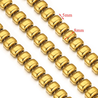 D378 Chunky Twisted Cuban Chain Chocker Gold Silver Black Gun Plated Stainless Steel Snake Rope Chain Jewelry for Men