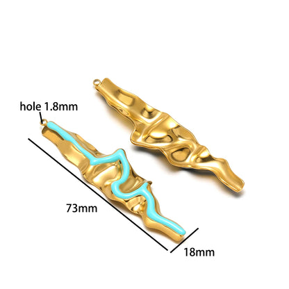 Fashion Stainless Steel 18k Gold Plated Irreguarl Shaped Charm Pendant for Jewelry Necklace Making Accessories
