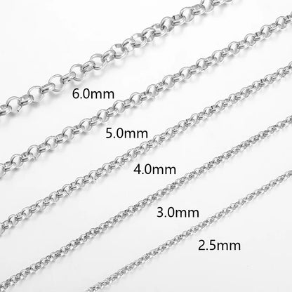 B4242 304L Waterproof Stainless Steel Chain Diy Gold  Plated Roller Chain O Chain for Making