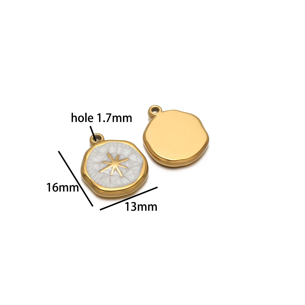 Factory DIY Charm 18k Gold Plated Stainless Steel Enamel Cross Dog Paw Pendant for Women Necklace Jewelry Making