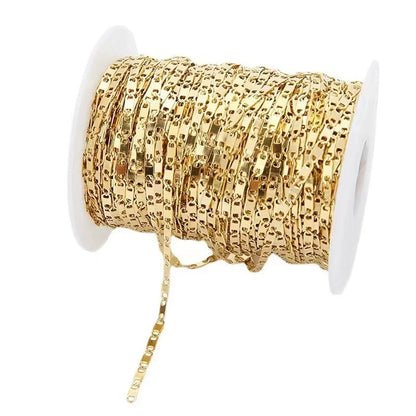 A1090 Fashion 2.7mm Stainless Steel Chain 18k Gold Non Tarnish Necklace Bracelet Jewelry Bulk Chain for Diy Wholesale