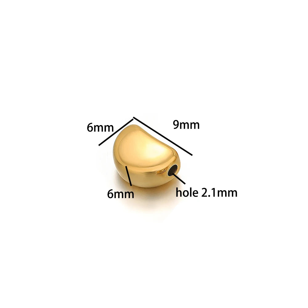 Diy Love Heart Charms Stainless Steel18k Gold Plated Moon Star Through Hole Charms Pendant for DIY Jewelry Necklace Making