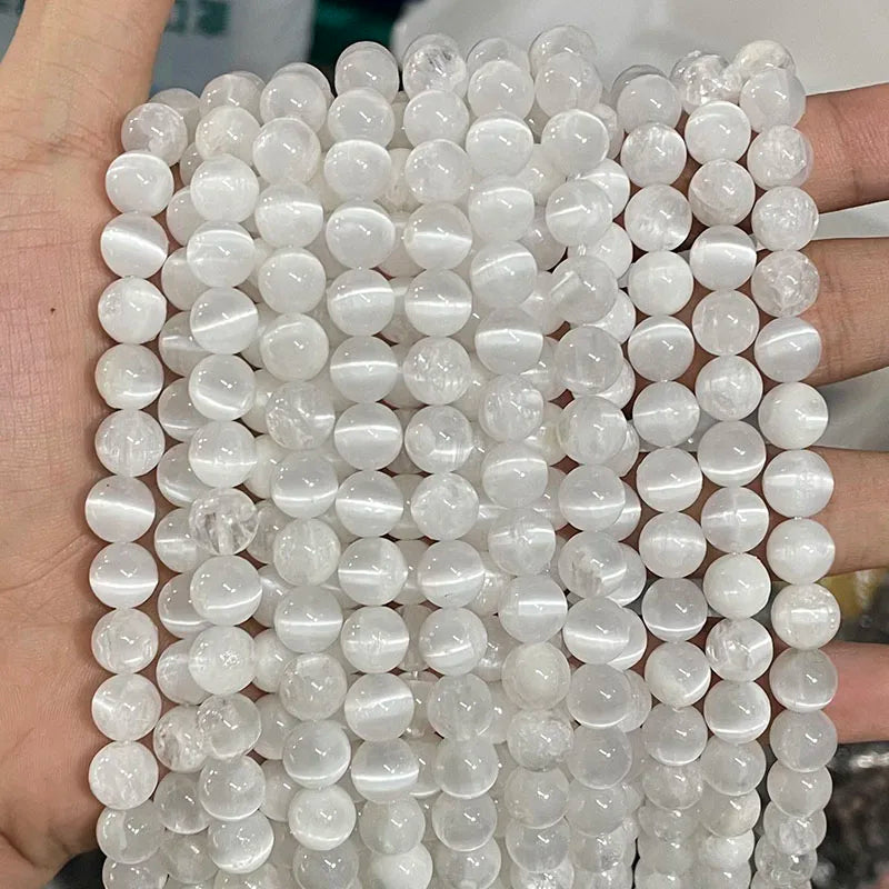 Wholesale Natural Stone Beads Amethyst Citrine Rose Quartz Crystal Gemstone Bead for DIY Jewelry Making 4 6 8 10 12 MM, 38CM