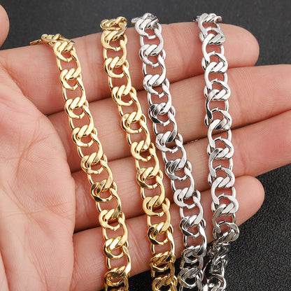 D494 High Quality Necklace Making Chain Heart Stainless Steel Gold Silver Plated Bulk Roll Chain for Diy