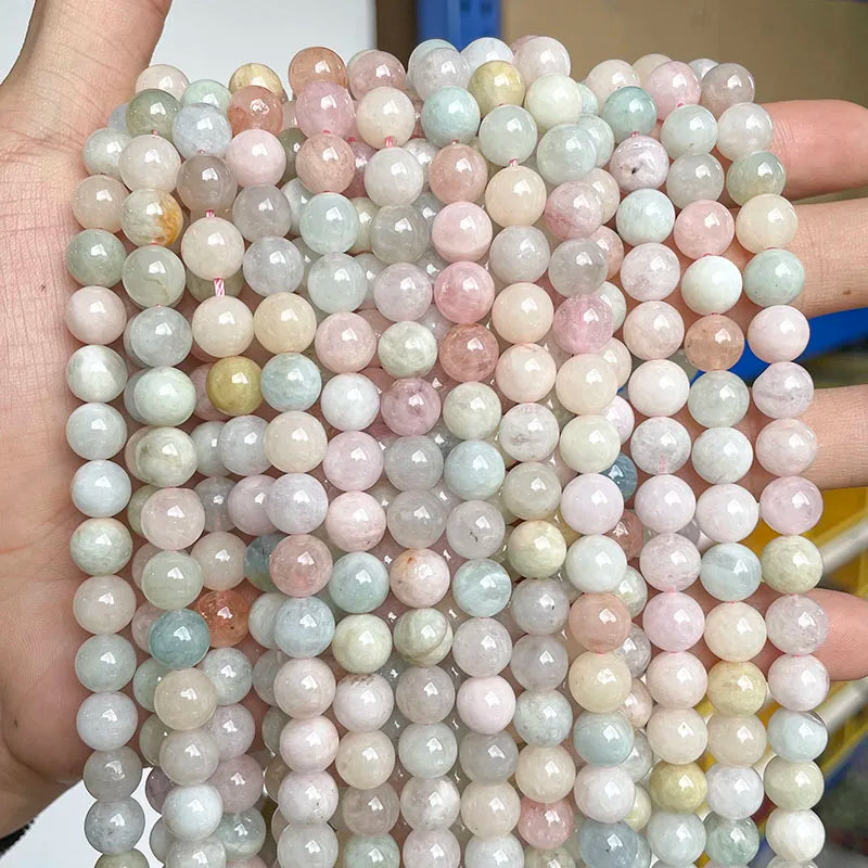 Wholesale Natural Stone Beads Amethyst Citrine Rose Quartz Crystal Gemstone Bead for DIY Jewelry Making 4 6 8 10 12 MM, 38CM