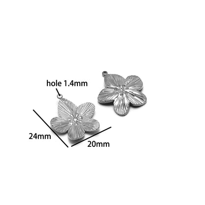 Vintage  DIY Charm 18k Gold Plated Stainless Steel Sun Starfish Flower Charm Pendant for Handmade Necklace Jewelry Making