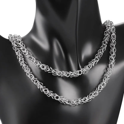 A1627 amazing fashion flower chain silver stainless steel bulk necklace bracelet jewelry making diy chain