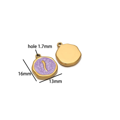 Factory DIY Charm 18k Gold Plated Stainless Steel Enamel Cross Dog Paw Pendant for Women Necklace Jewelry Making