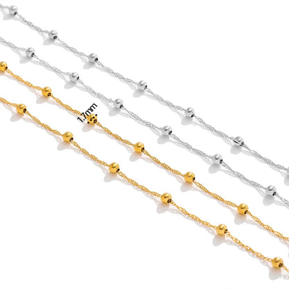 A2720 Non Tarnish 18k Gold Silver Stainless Steel Chain Bulk Necklace Bracelet Jewelry Making Chain Accessory
