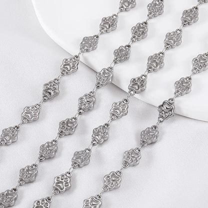 D869 Cute Children Chain Jewelry Bee cat Paw Connectors Chains Tarnish Free 18K PVD Gold Stainless Steel Chain for Making