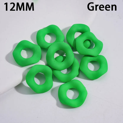 12MM Fluorescent Wavy Matte Rubber Acrylic Spacer Beads Bulk for Beadable Pen DIY Keychain Jewelry Making Wholesale