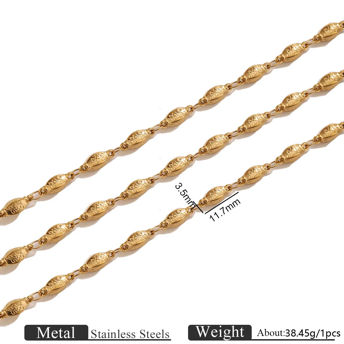 D704 Non Tarnish Fashion Stainless Steel Chain Bulk Link Necklace Bracelet Making Chain for Jewelry Diy