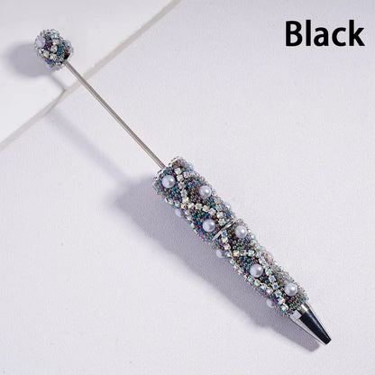 Refillable Blank Beadable Ballpoint Pens with Bubble Pearls Multi-Color Decorative DIY Gift Pens