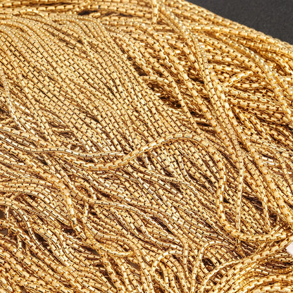 D383 Non Tarnish Stainless Steel Chain Bulk Roll 18k Gold Plated Necklace Bracelet Anklet Making Diy Chain