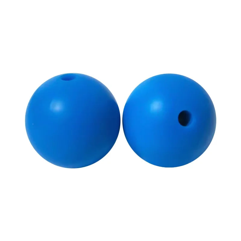 100PCS Custom Wholesale 9mm 12mm 15mm Food Grade BPA Free Baby Chew Teether Silicone DIY Beads for Pen Making Accessories