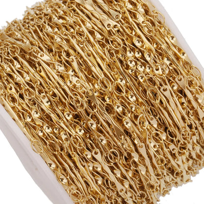 B4790 Waterproof Stainless Steel Chain 18k Gold Pressed Chain Bulk Chain for Jewelry