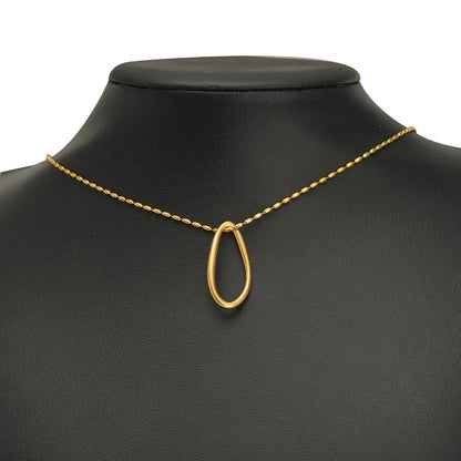 18K Gold Plated 304 Stainless Steel O-Shape Lip-shape Irregular Oval Charm Pendant for Necklace Supplies Bracelet Jewelry