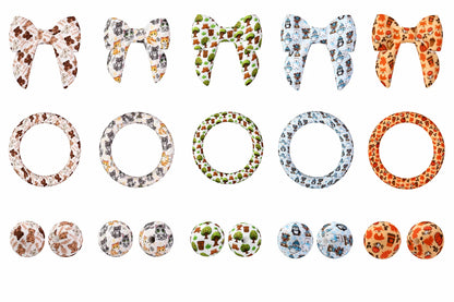 100PCS 15mm Silicone Round Printed Beads 2mm Hole Colorful Pattern Loose Beads for Bracelet Necklace DIY Jewelry Craft Making