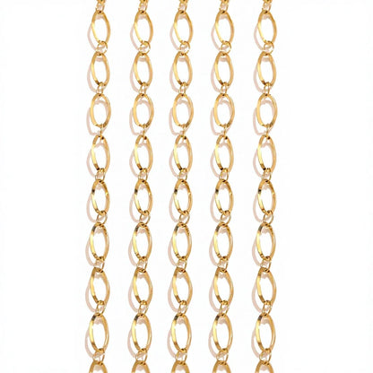 F010 Non Tarnish PVD Gold Plated New Simple Stainless Steel Chain DIY Stacked Jewelry Bracelet Necklace