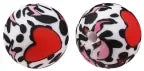 100PCS 15mm Silicone Round Printed Beads 2mm Hole Colorful Pattern Loose Beads for Bracelet Necklace DIY Jewelry Craft Making