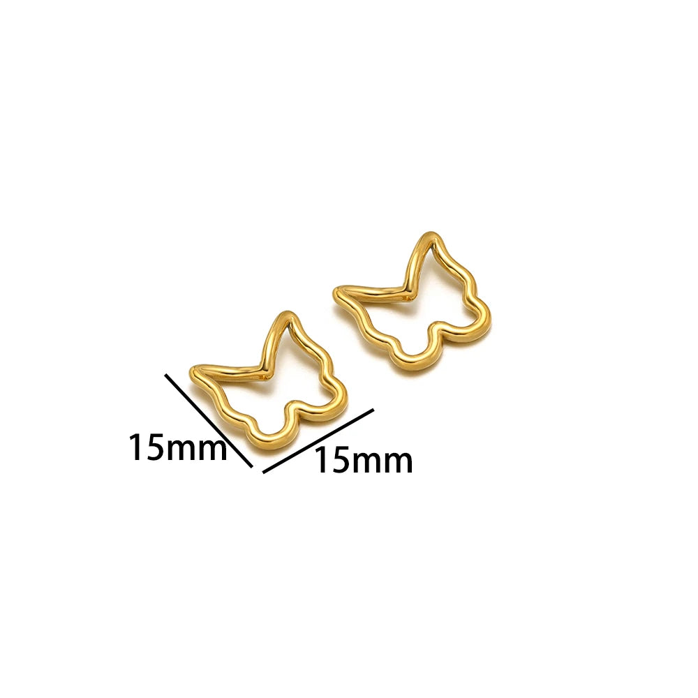 New Handmade DIY Jewelry Accessories 18k Gold Plated Stainless Steel Pearl Bowknot Charm Pendant for Women Jewelry Making