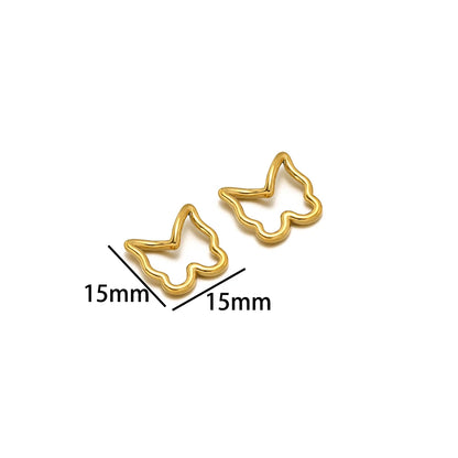 New Handmade DIY Jewelry Accessories 18k Gold Plated Stainless Steel Pearl Bowknot Charm Pendant for Women Jewelry Making