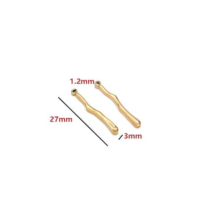 18K Gold Plated Stainless Steel Round Four Leaf Clover Charm DIY Jewelry Making Accessories for Necklace Earrings Garment
