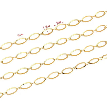 B3192 High Quality Stainless Steel Chain O Chain Rings Gold Necklace Chain for Making