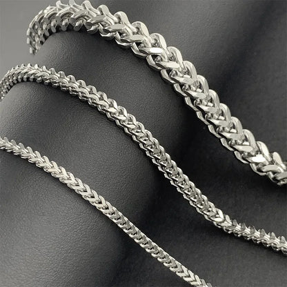 B2114 Multi Size Cuban Chain Silver Plating Chain 2.5mm 3mm 6mm Stainless Steel Jewelry Chain