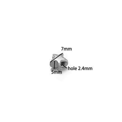 Diy Love Heart Charms Stainless Steel18k Gold Plated Moon Star Through Hole Charms Pendant for DIY Jewelry Necklace Making