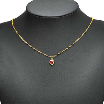 Gold Plated Heart Charms with Colored Glass DIY Jewelry Making Pendant Accessories Wholesale