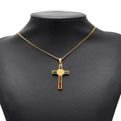New Style 18k Gold Plated Stainless Steel Cross Star Butterfly Eye Enamel Zircon Charm Pendant for Jewelry Making Accessories