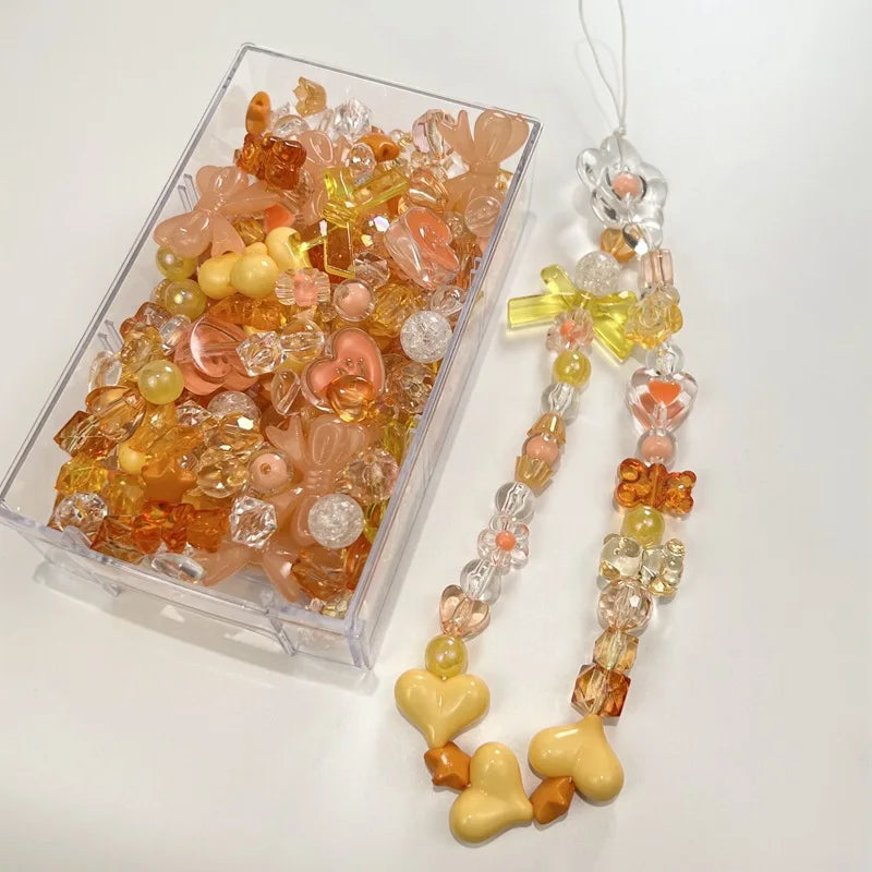 DIY Transparent Acrylic Beads Handmade Material for Jewelry Making  Bracelet Mobile Phone Chain Mixed Shapes Key Chain
