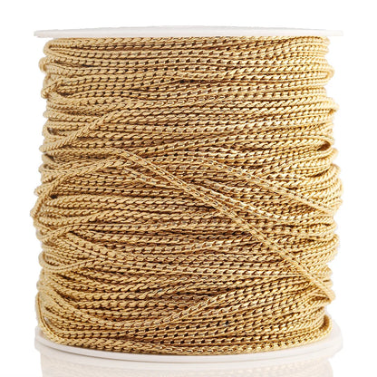 D632 Waterproof Stainless Steel Chain Bulk Link Roll Chain Dainty Small Size Necklace Bracelet Making Findings
