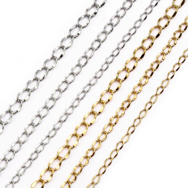 E608 Fashion Stainless Steel Extension Chain Cross Chain Extended Chain for Jewelry Making