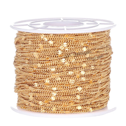 E398 18k PVD Plated Chain Gold Silver Thin Chain Permanent Stainless Steel Chain for Diy