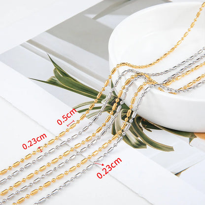 B4858 Ball Beads Chain Silver Gold Chain PVD Stainless Steel Bulk Chains for Jewelry Diy