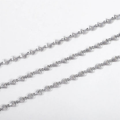 B4813 Silver Plated Stainless Steel Chain Thunk Chain Bulk Roller Chain for Anklet Necklace Jewelry