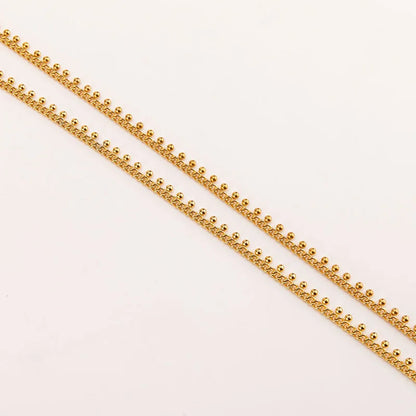 B3816 18k Gold Ball Beads Chain High Quality Stainless Steel Waterproof Bulk Chain for Diy