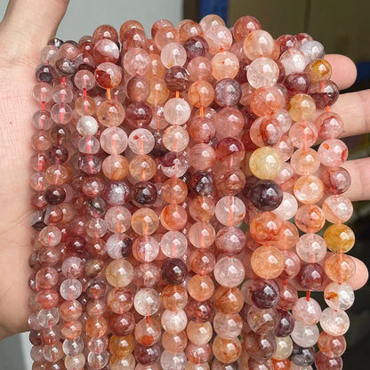 Wholesale Natural Stone Beads Amethyst Citrine Rose Quartz Crystal Gemstone Bead for DIY Jewelry Making 4 6 8 10 12 MM, 38CM