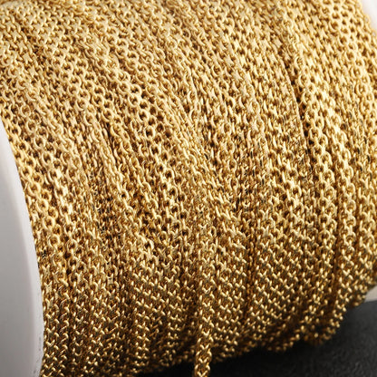 D813 Fashion Double Loop Chain Stainless Steel Bulk Thick Chain for Necklace Bracelet Jewelry Diy