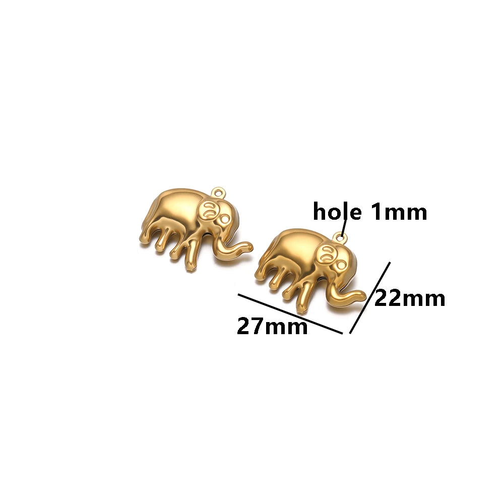 18k Gold Plated Stainless Steel Hollow Fish Sea Turtles Dolphins Charm Pendant for DIY Necklace Jewelry Making Jewelry Findings