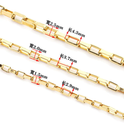 B2075 1.5mm 2mm Paper Clip Chain Ins Hot Stainless Steel Chain Jewelry Chain for Diy Making