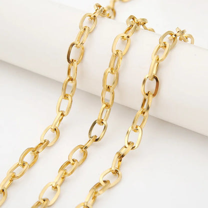 A1549 High Quality 18k Gold Plated Paper Clip Chain Bulk Necklace 12mm Jewelry Making Accessory Diy