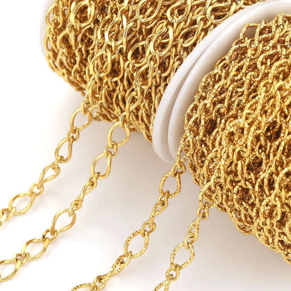 A1197 High Quality Stainless Steel Chain 18k Gold Plated Non Tarnish Necklace Bracelet Chain Jewelry